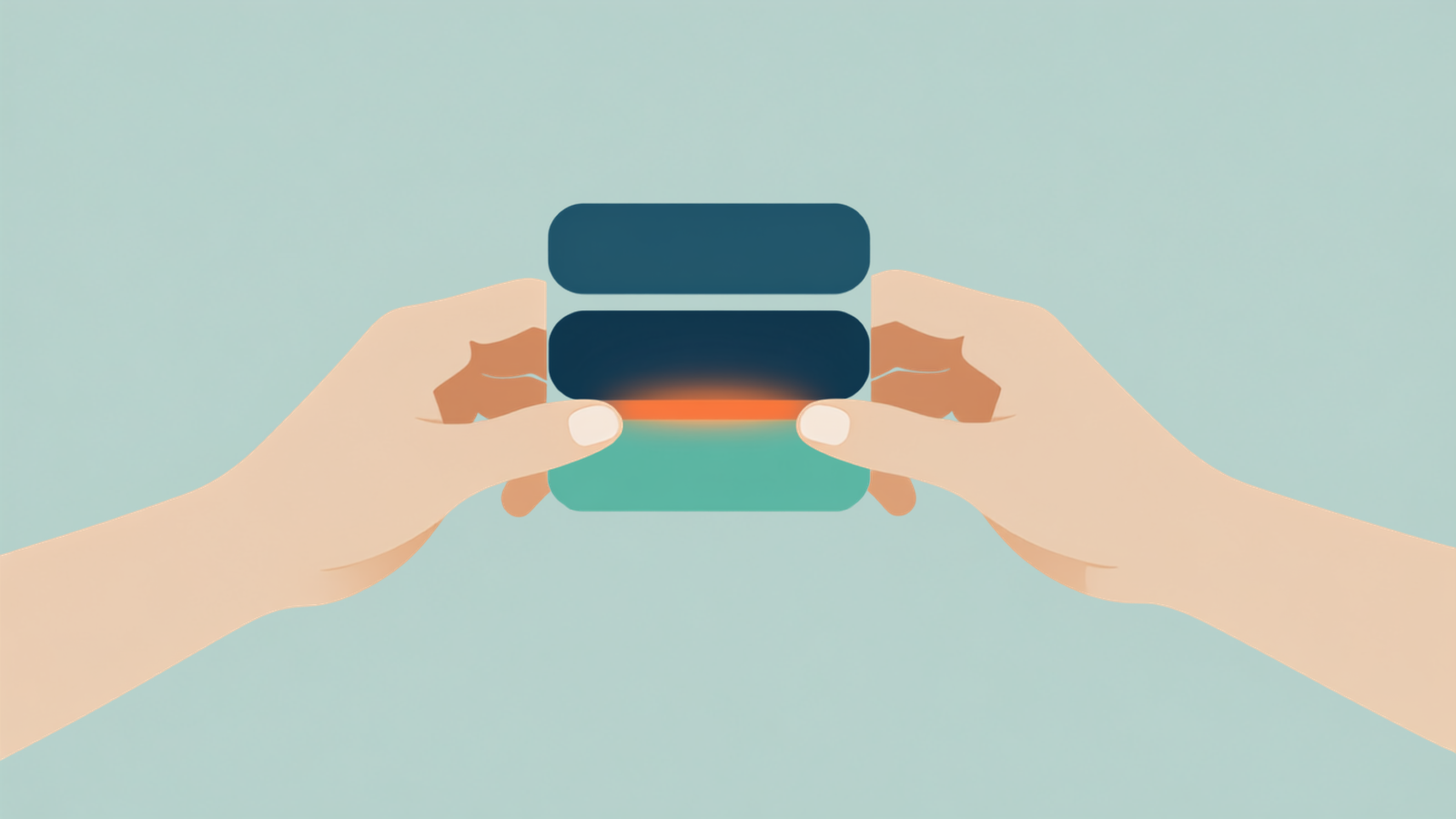 Illustration of two hands holding a card with three rows, the middle row highlighted in warm orange — representing a named-resident exception list